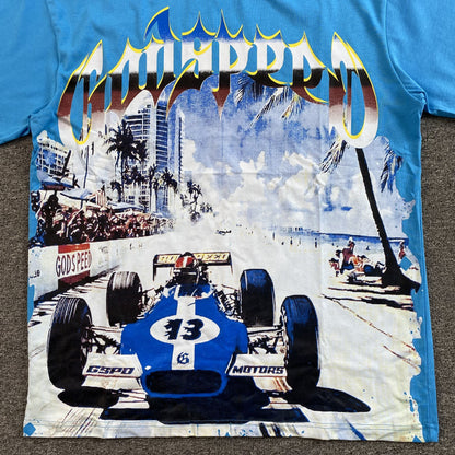 Remera Godspeed Miami F1 Celeste