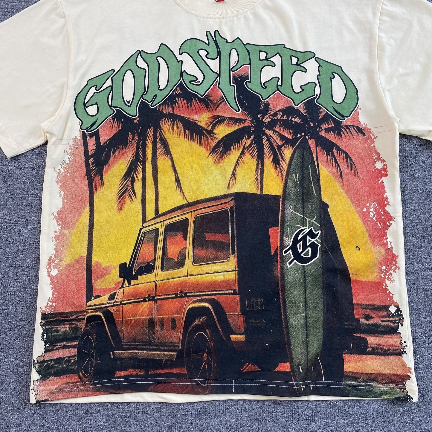 Remera Godspeed Miami G-Wagon Crema