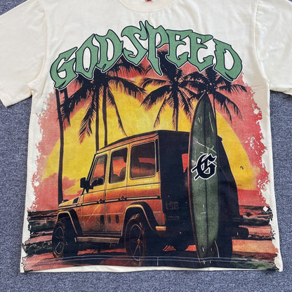 Remera Godspeed Miami G-Wagon Crema