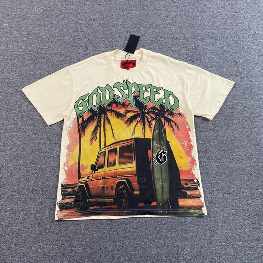 Remera Godspeed Miami G-Wagon Crema