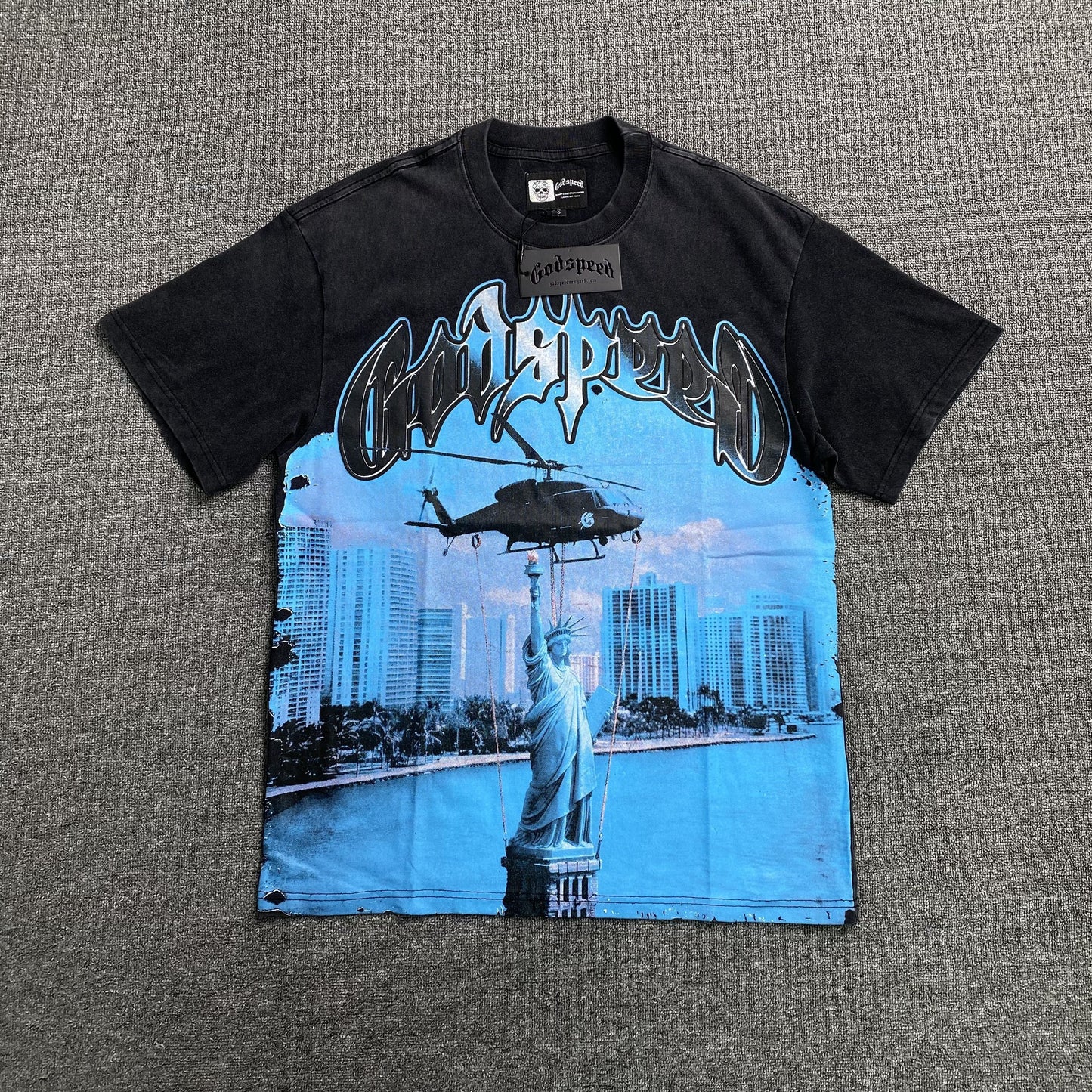 Remera Godspeed Memento Vivere Negra