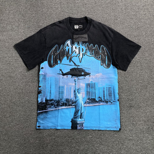 Remera Godspeed Memento Vivere Negra