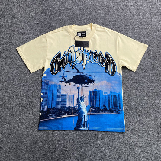 Remera Godspeed Memento Vivere Crema