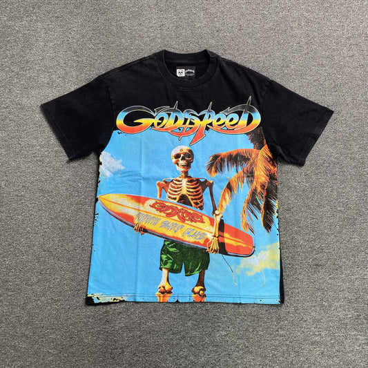 Remera Godspeed Miami Surf Negra