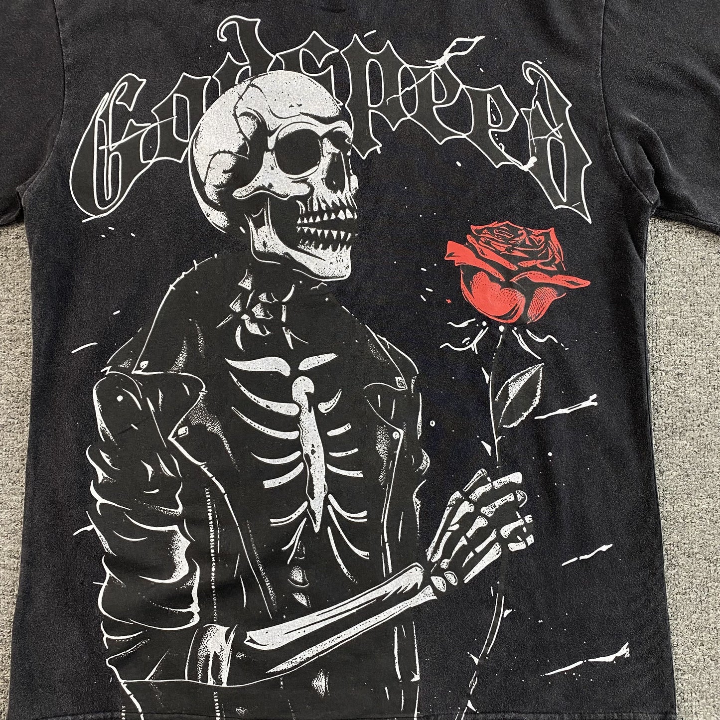 Remera Godspeed Valentine Negra