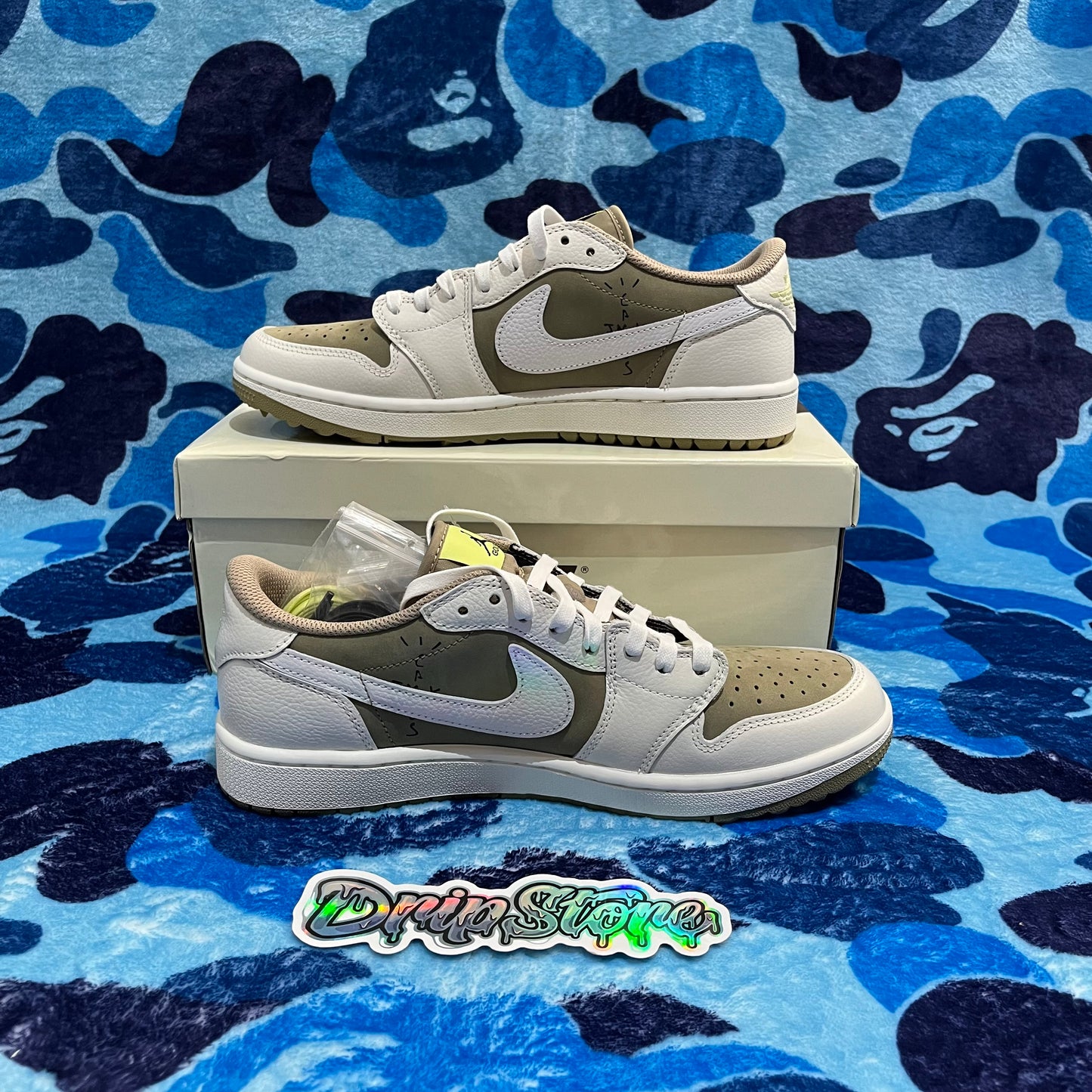 Jordan 1 Low Golf X Travis Scott Neutral Olive