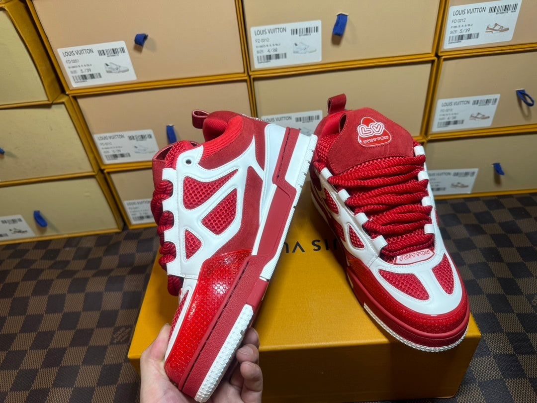 Louis Vuitton Skate Sneaker Rojo Blanco