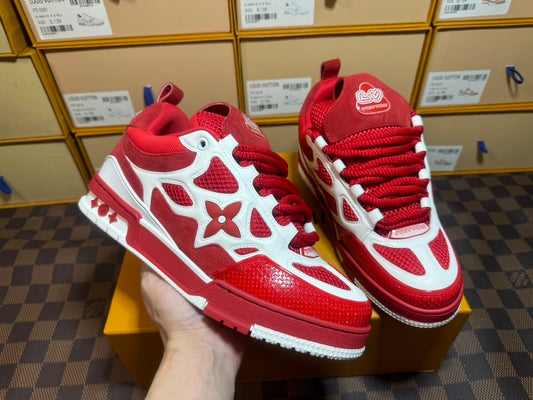 Louis Vuitton Skate Sneaker Rojo Blanco