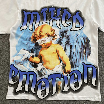 Remera Mixed Emotion Angel Blanca
