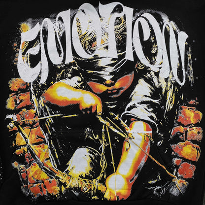 Buzo Mixed Emotion Archer Rhinestone Negro