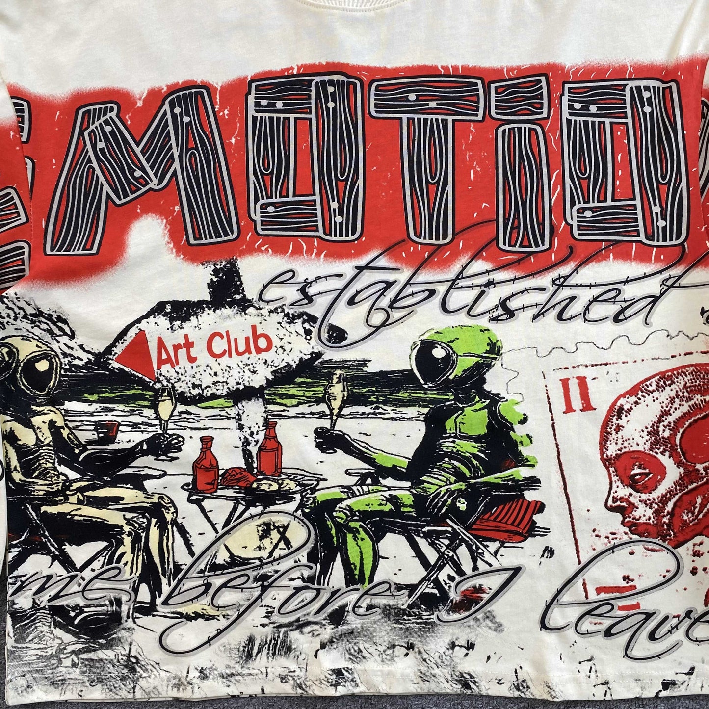 Remera Mixed Emotion Art Club Crema