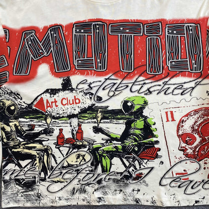 Remera Mixed Emotion Art Club Crema