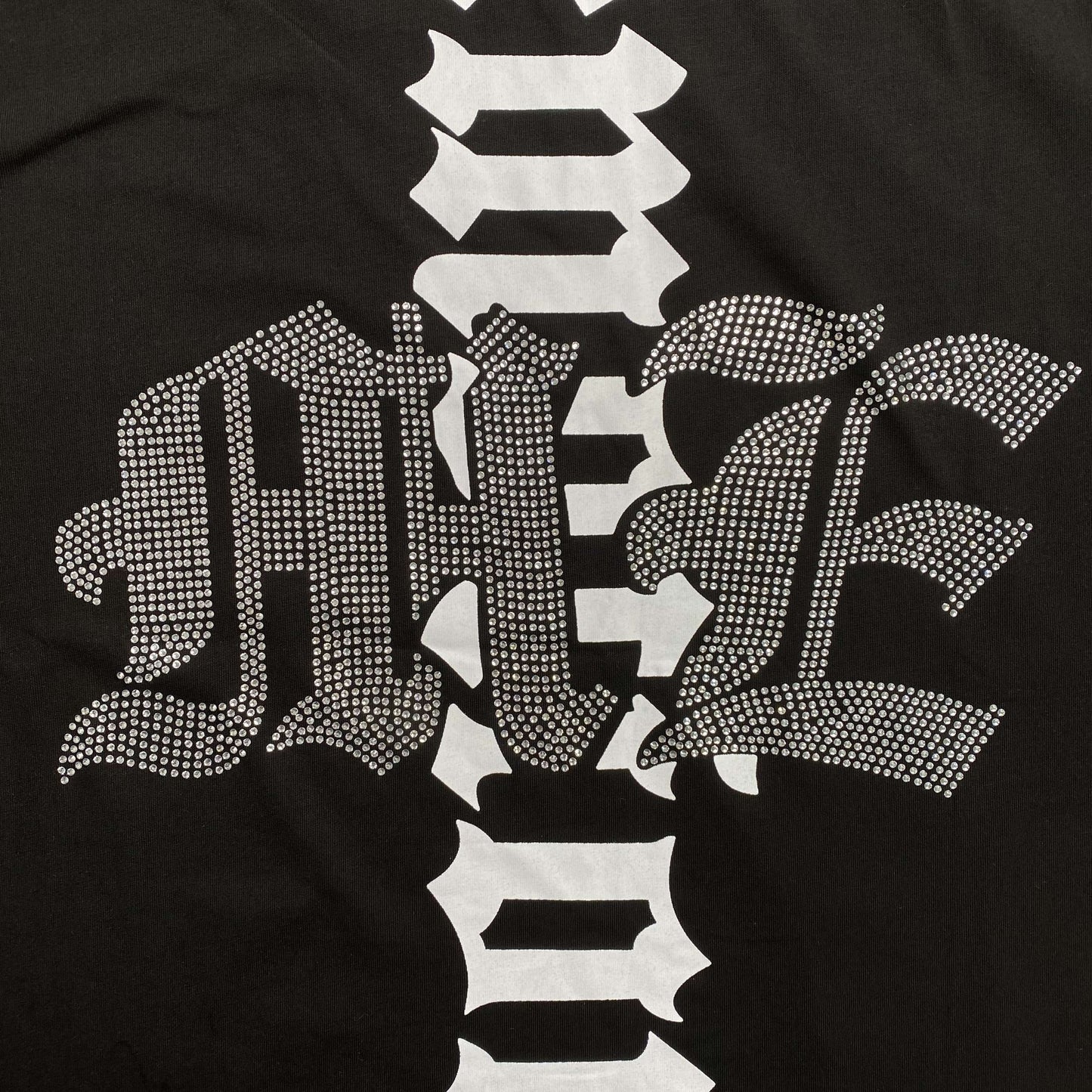 Remera Mixed Emotion Astronaut Rhinestone Negra