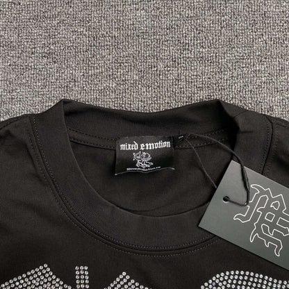 Remera Mixed Emotion Astronaut Rhinestone Negra