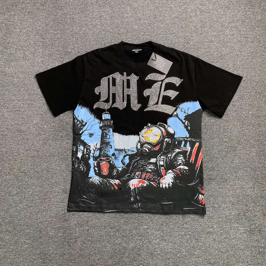 Remera Mixed Emotion Astronaut Rhinestone Negra