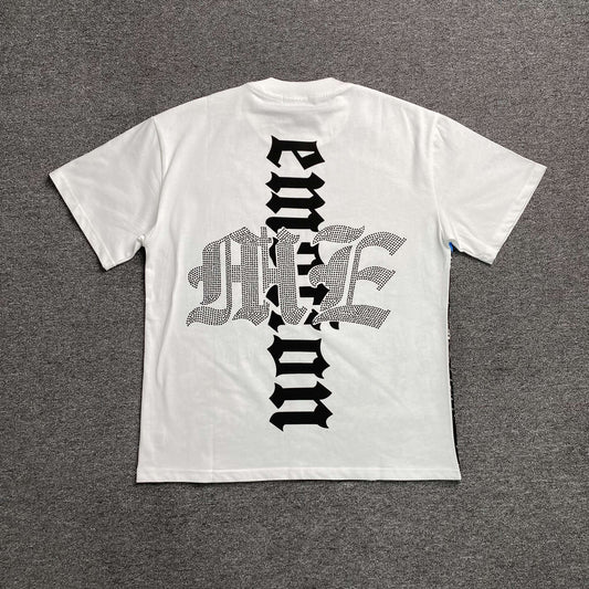 Remera Mixed Emotion Astronaut Rhinestone Blanca