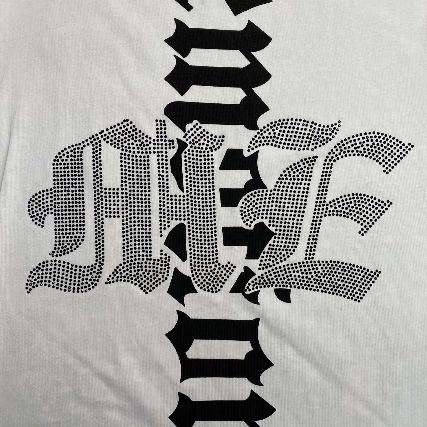 Remera Mixed Emotion Astronaut Rhinestone Blanca