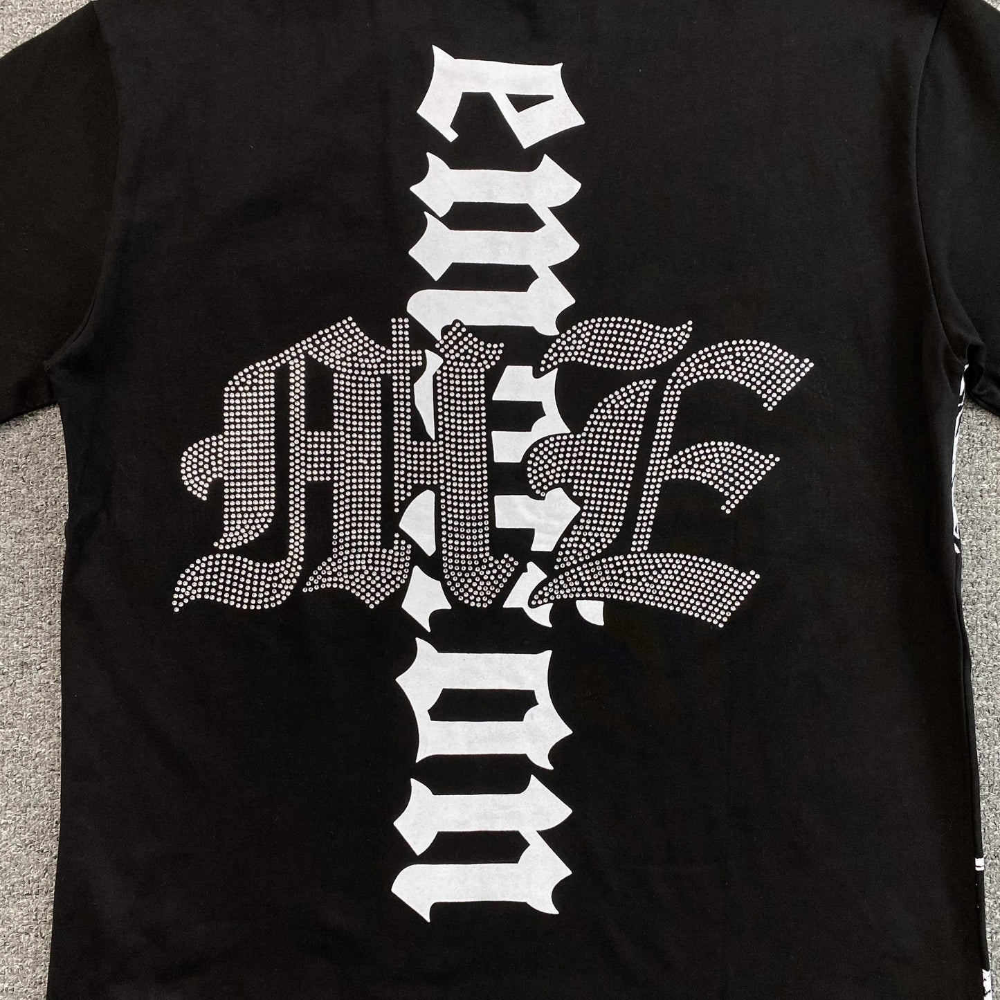 Remera Mixed Emotion Beach Rhinestone Negra