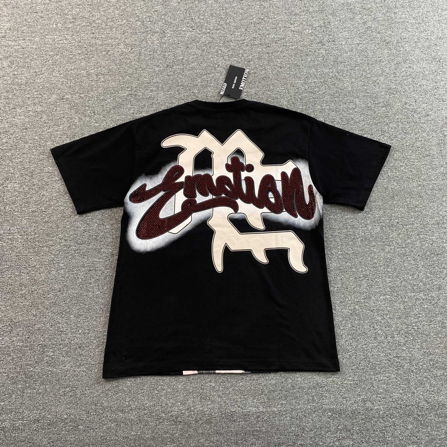Remera Mixed Emotion Blinded Rhinestone Negra