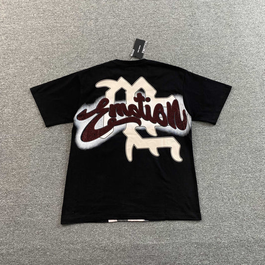 Remera Mixed Emotion Blinded Rhinestone Negra