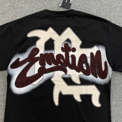Remera Mixed Emotion Blinded Rhinestone Negra