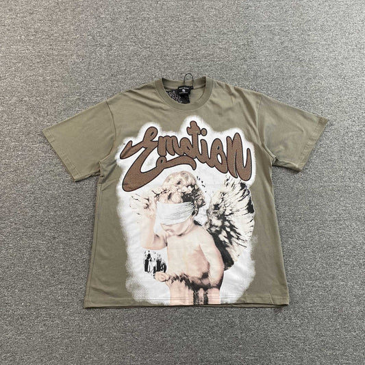 Remera Mixed Emotion Blinded Rhinestone Gris