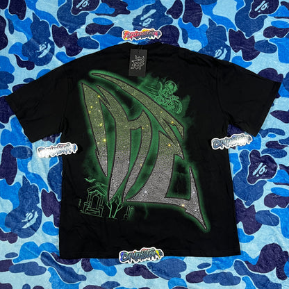Remera Mixed Emotion Goblin Rhinestone Negra