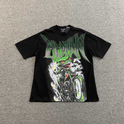 Remera Mixed Emotion Goblin Rhinestone Negra