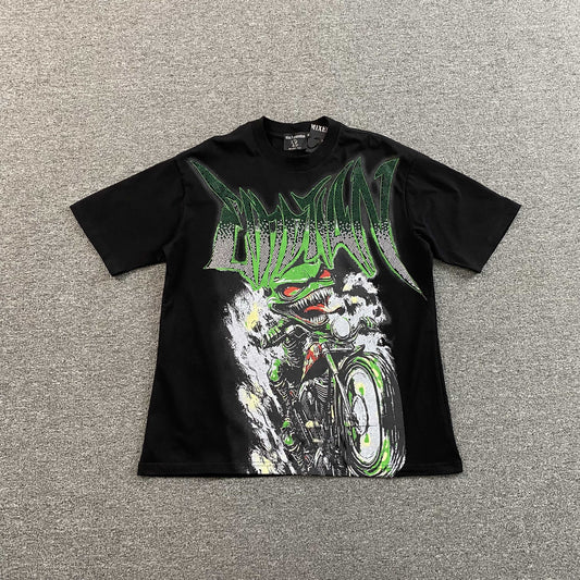 Remera Mixed Emotion Goblin Rhinestone Negra