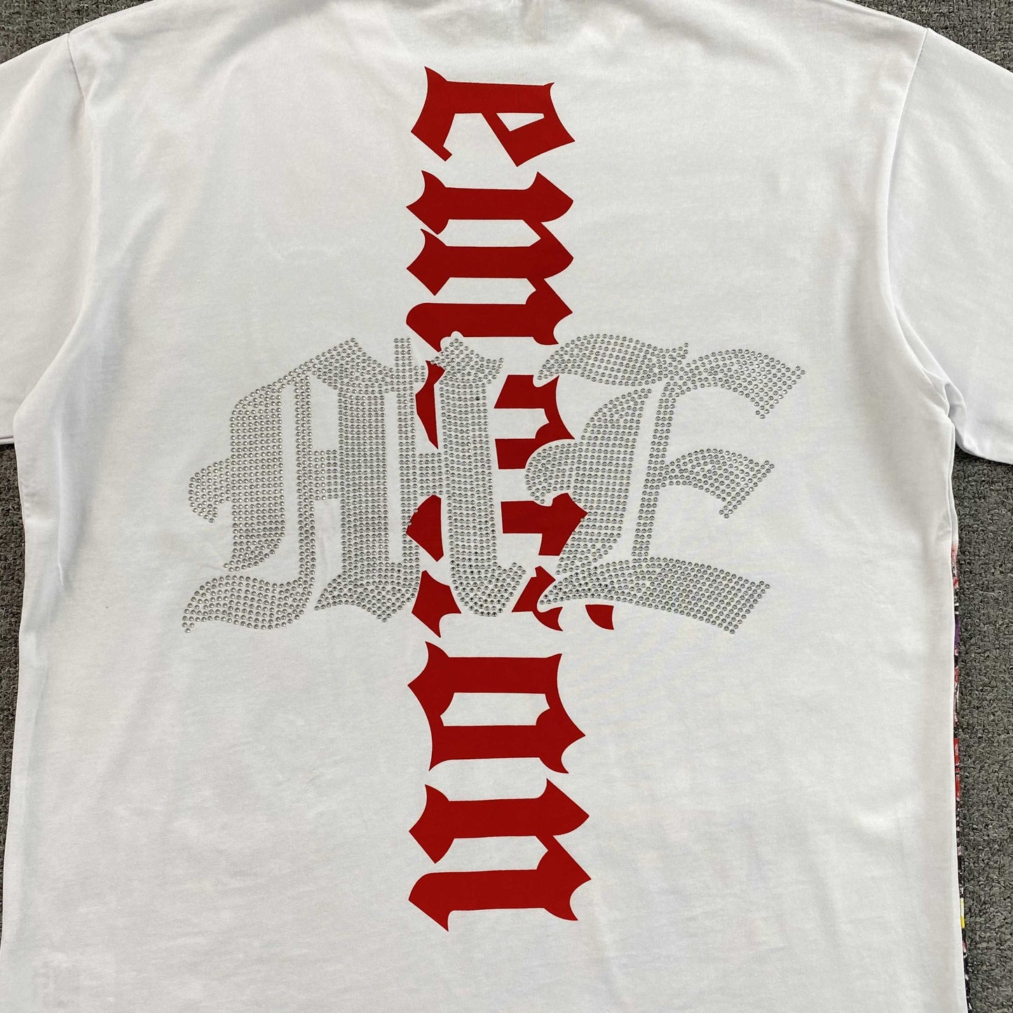 Remera Mixed Emotion Octopus Rhinestone Blanca