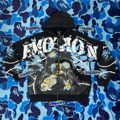 Campera Mixed Emotion Radioactive Black