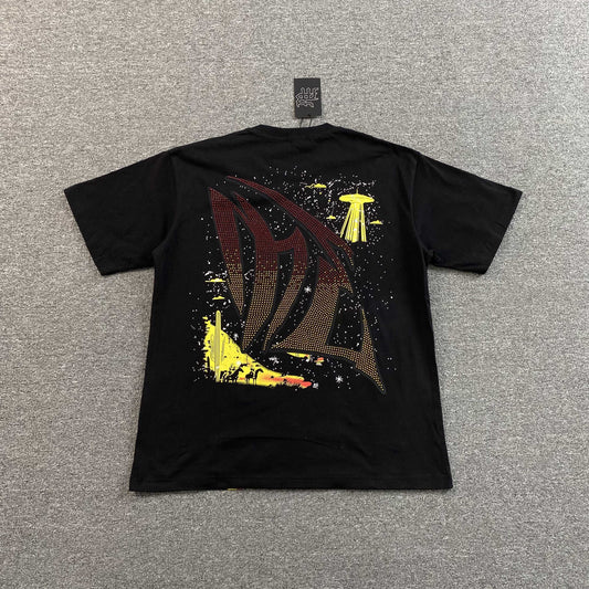 Remera Mixed Emotion Ranger Rhinestone Negra