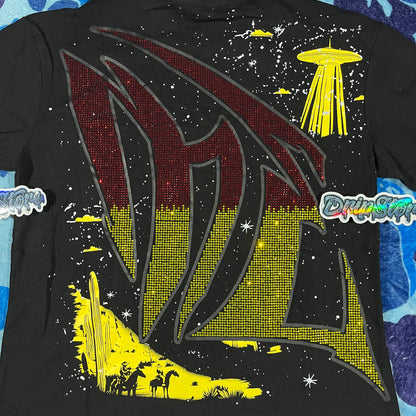 Remera Mixed Emotion Ranger Rhinestone Negra