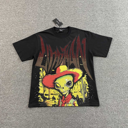 Remera Mixed Emotion Ranger Rhinestone Negra