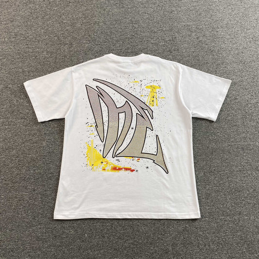 Remera Mixed Emotion Ranger Rhinestone Blanca