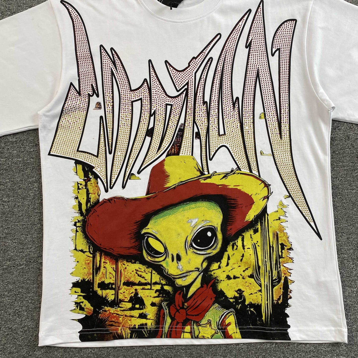 Remera Mixed Emotion Ranger Rhinestone Blanca