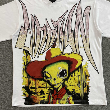 Remera Mixed Emotion Ranger Rhinestone Blanca