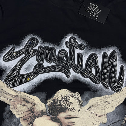 Remera Mixed Emotion Rhinestone Negra