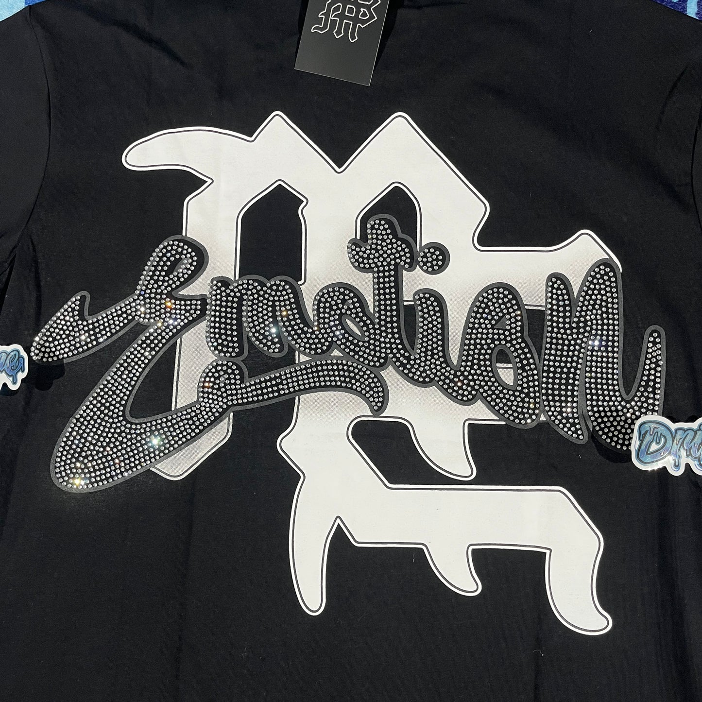 Remera Mixed Emotion Rhinestone Negra