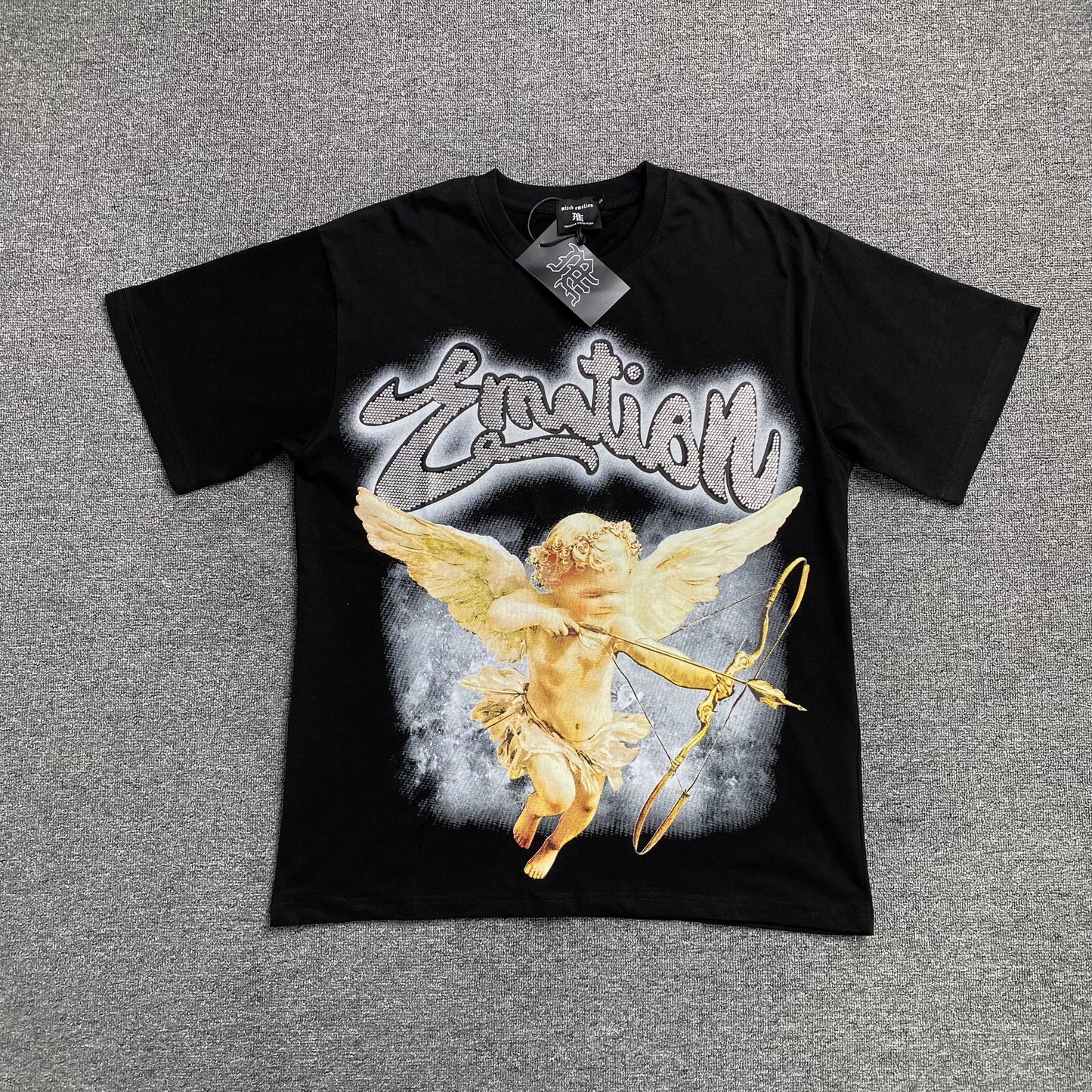 Remera Mixed Emotion Rhinestone Negra