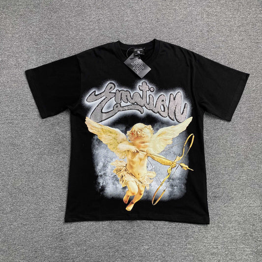 Remera Mixed Emotion Rhinestone Negra