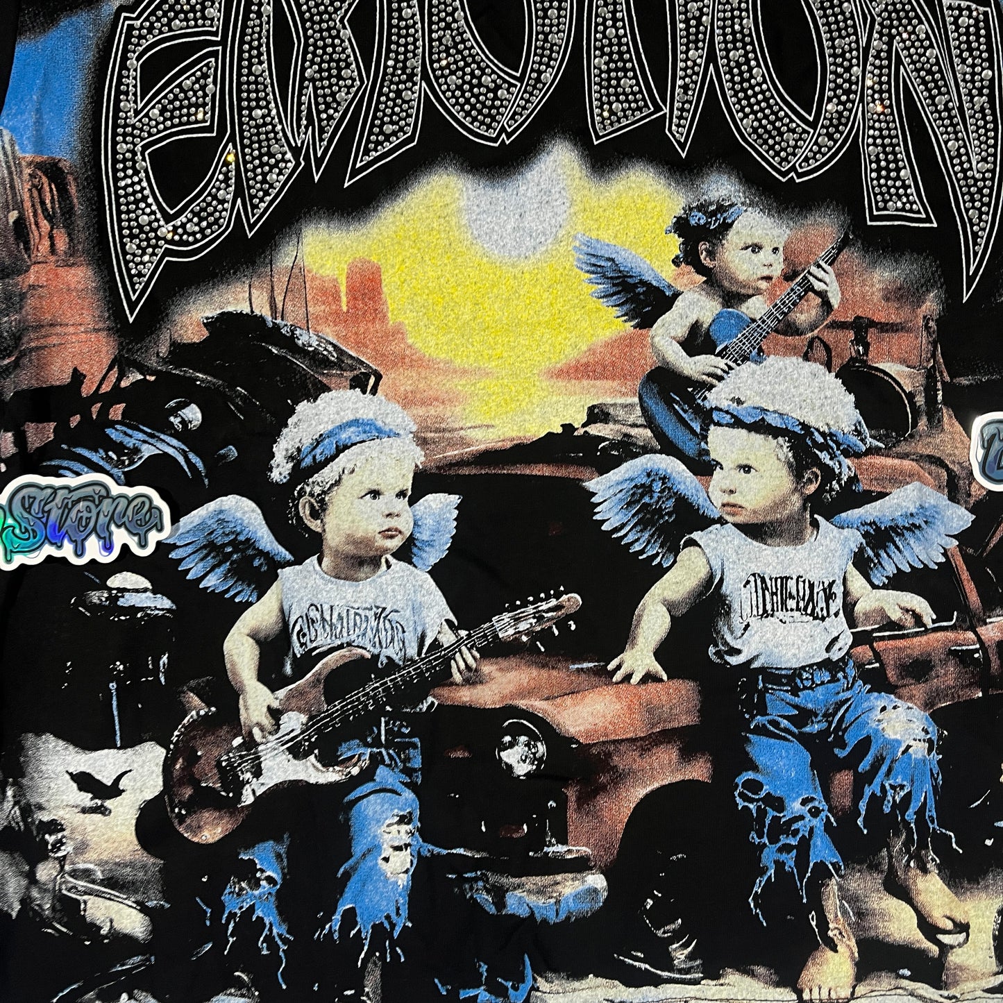 Remera Mixed Emotion Sunrise Negra