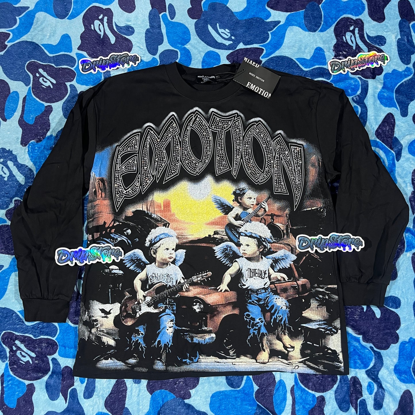 Remera Mixed Emotion Sunrise Negra