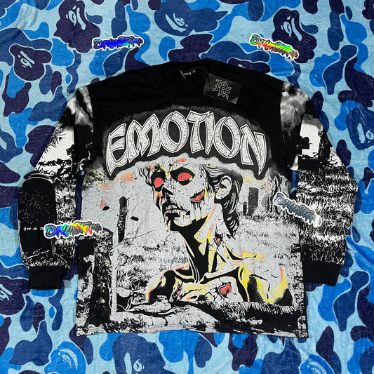 Remera Mixed Emotion Tombstone Negra