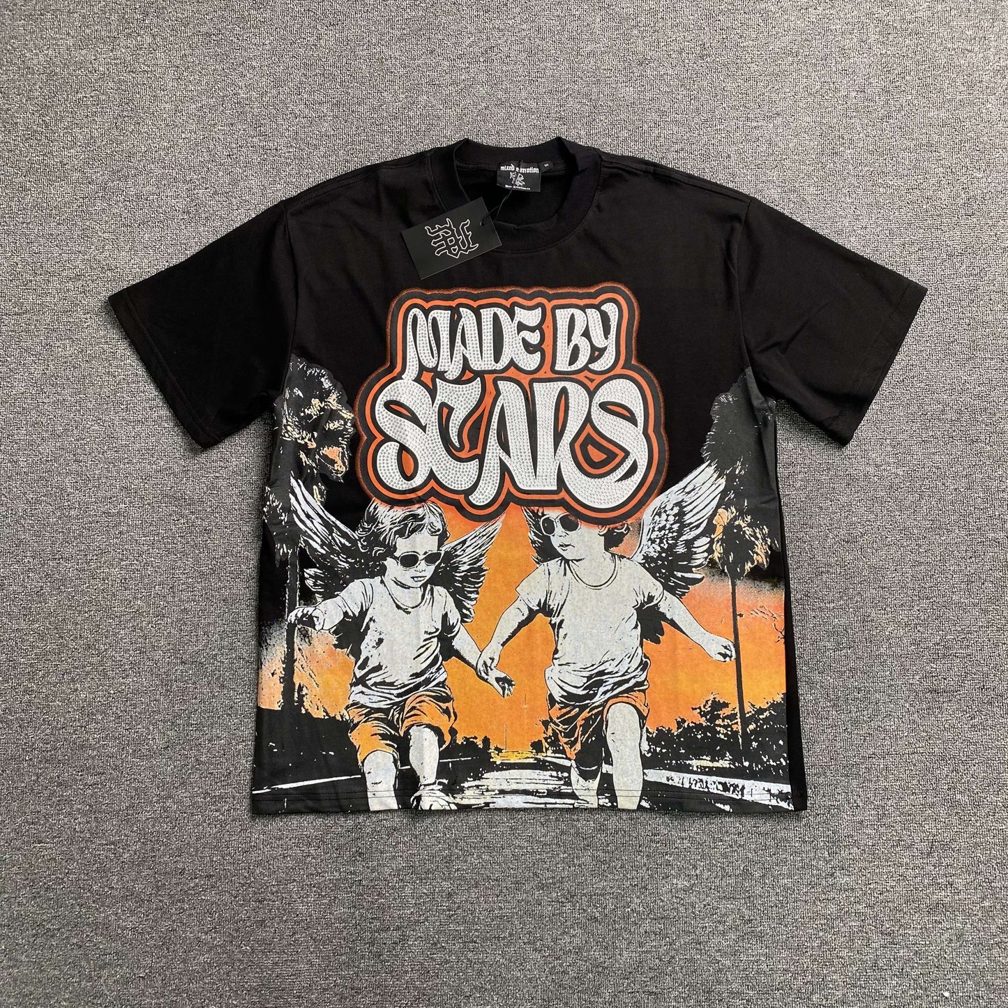 Remera Mixed Emotion Twin Negra