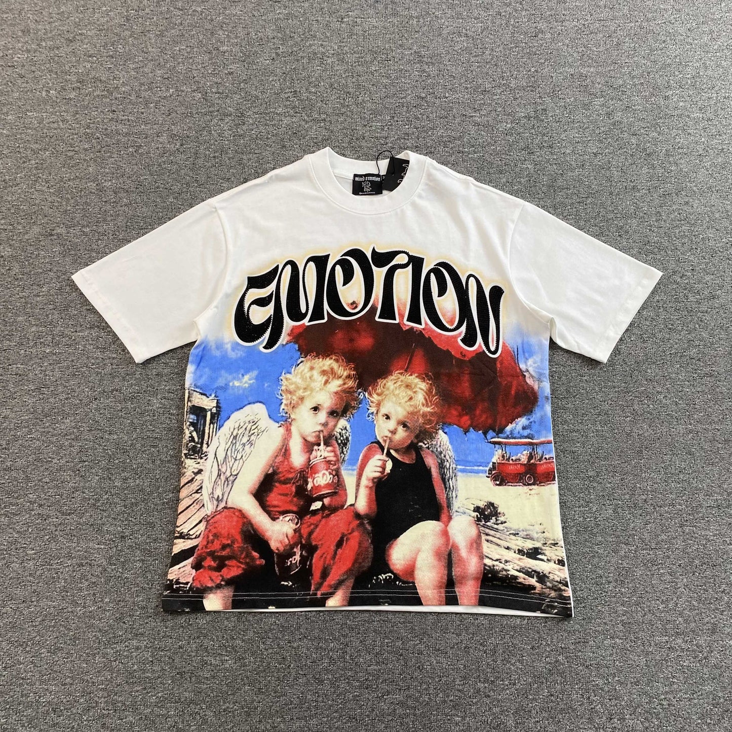Remera Mixed Emotion Twin Blanca