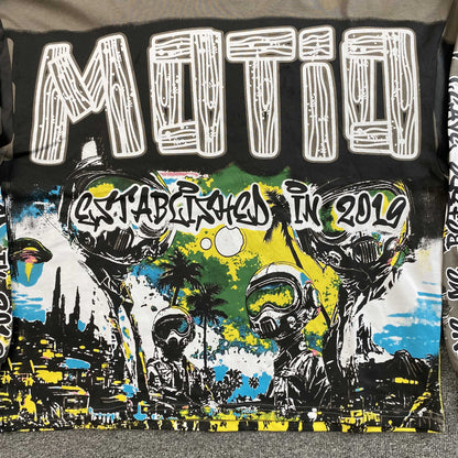 Remera Mixed Emotion Ufo Gris