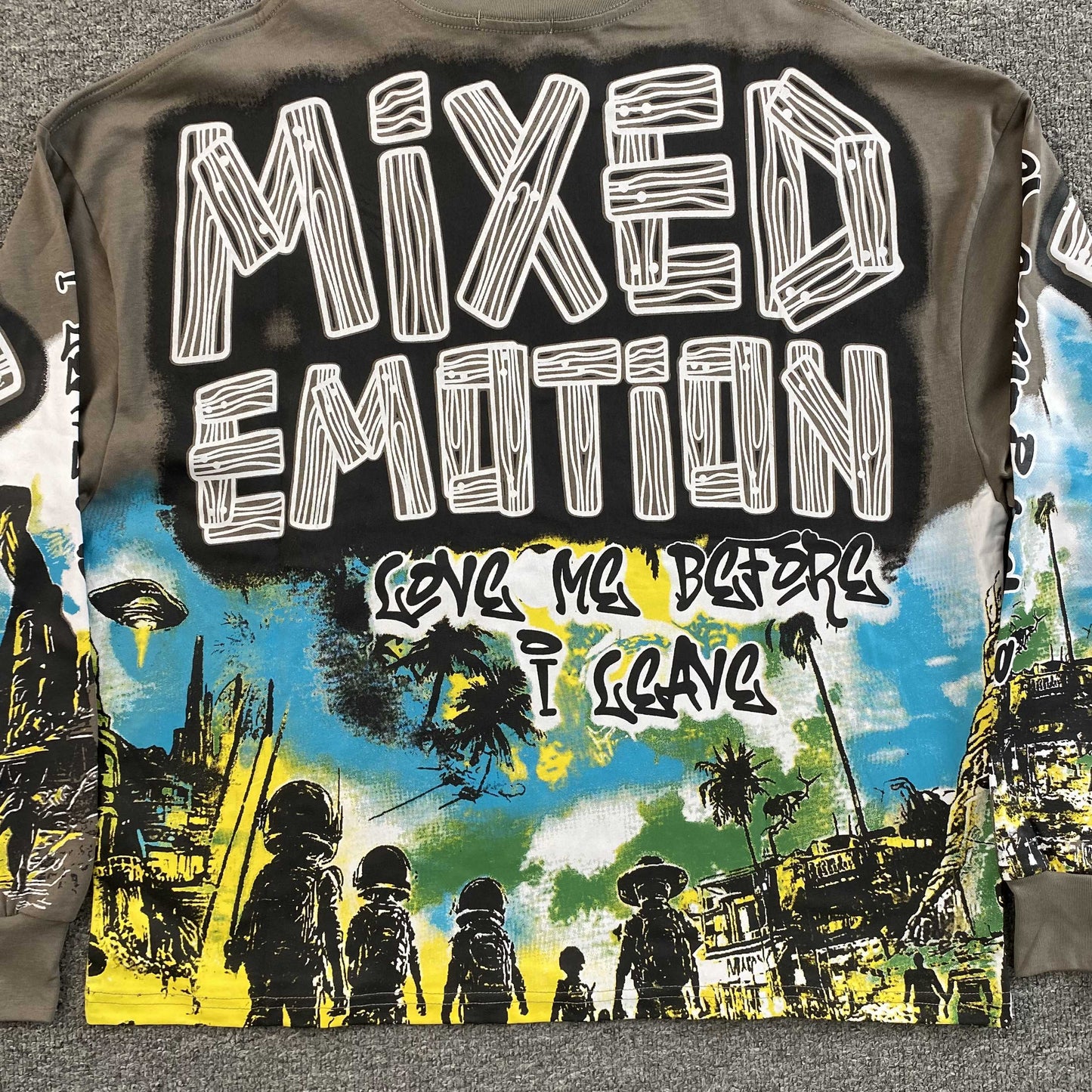 Remera Mixed Emotion Ufo Gris