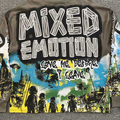 Remera Mixed Emotion Ufo Gris