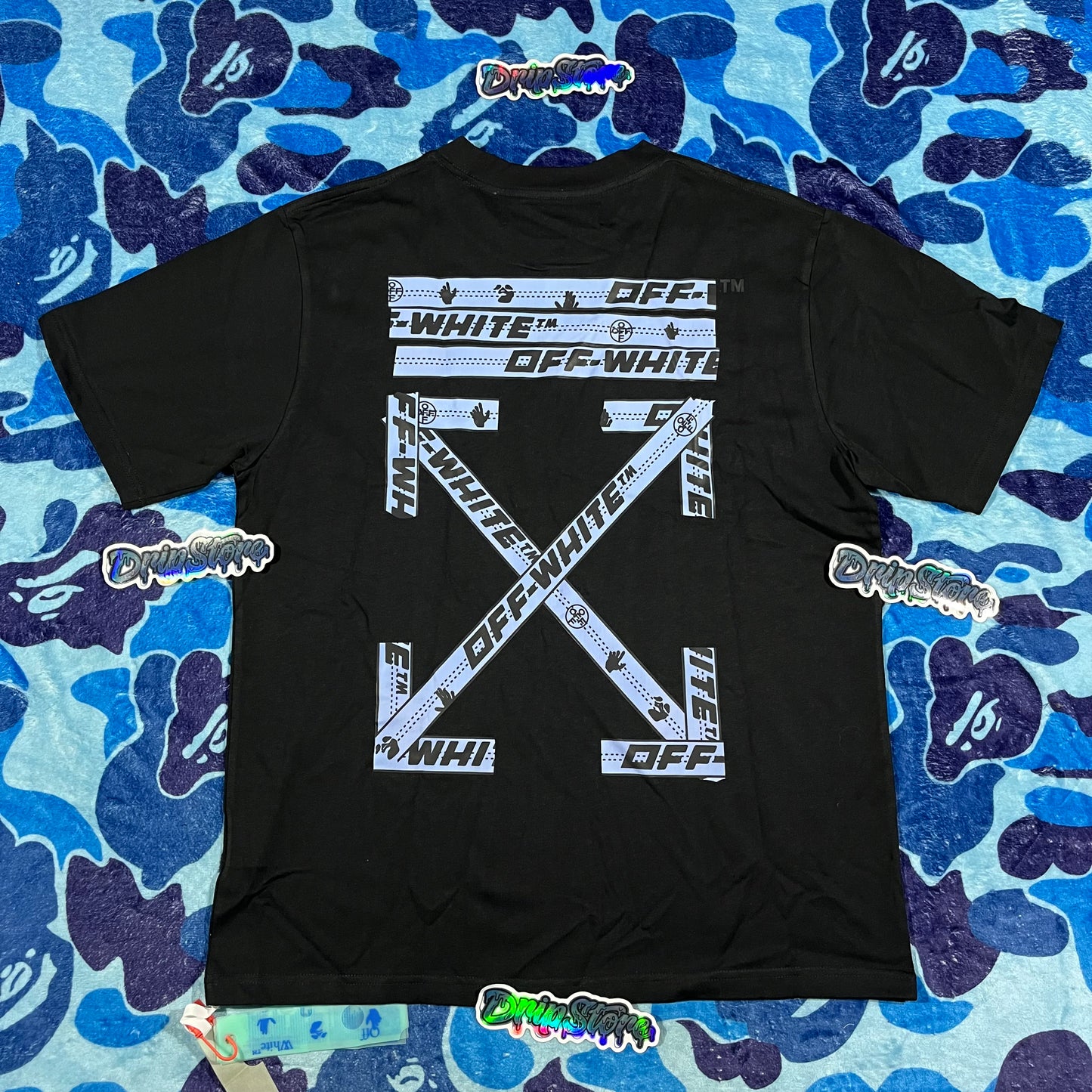 Remera Off White Airport Tape Negra